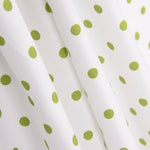 Popeline Flamenca Estampado Bolinhas 7mm Branco/Lima - Ribes y Casals