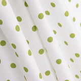 Popeline Flamenca Estampado Bolinhas 7mm Branco/Lima - Ribes y Casals