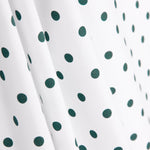 Popeline Flamenca Estampado Bolinhas 7mm Branco/Verde Escuro - Ribes y Casals