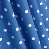 Popeline Flamenca Estampado Bolinhas 7mm Azul/Branco - Ribes y Casals