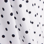 Popeline Flamenca Estampado Bolinhas 7mm Branco/Preto - Ribes y Casals