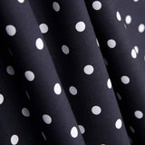 Popeline Flamenca Estampado Bolinhas 7mm Preto/Branco - Ribes y Casals