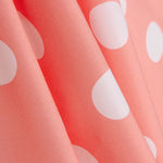 Popeline Flamenca Estampado Bolinhas 3cm Rosa/Branco - Ribes y Casals