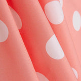 Popeline Flamenca Estampado Bolinhas 3cm Rosa/Branco - Ribes y Casals