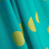 Popeline Flamenca Estampado Bolinhas 3cm Turquesa/Amarelo - Ribes y Casals