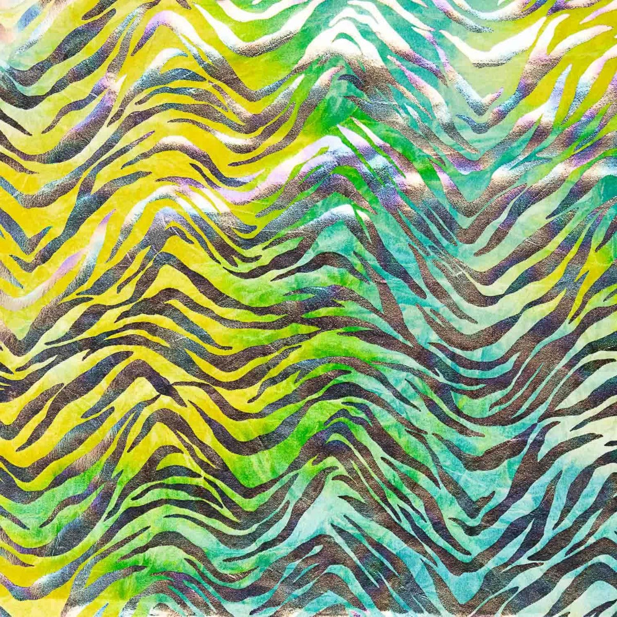 Lycra Velour Zebra Holográfica Lima - Ribes y Casals