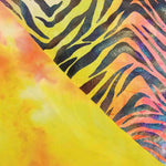 Lycra Velour Zebra Holográfica Laranjas - Ribes y Casals