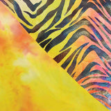 Lycra Velour Zebra Holográfica Laranjas - Ribes y Casals