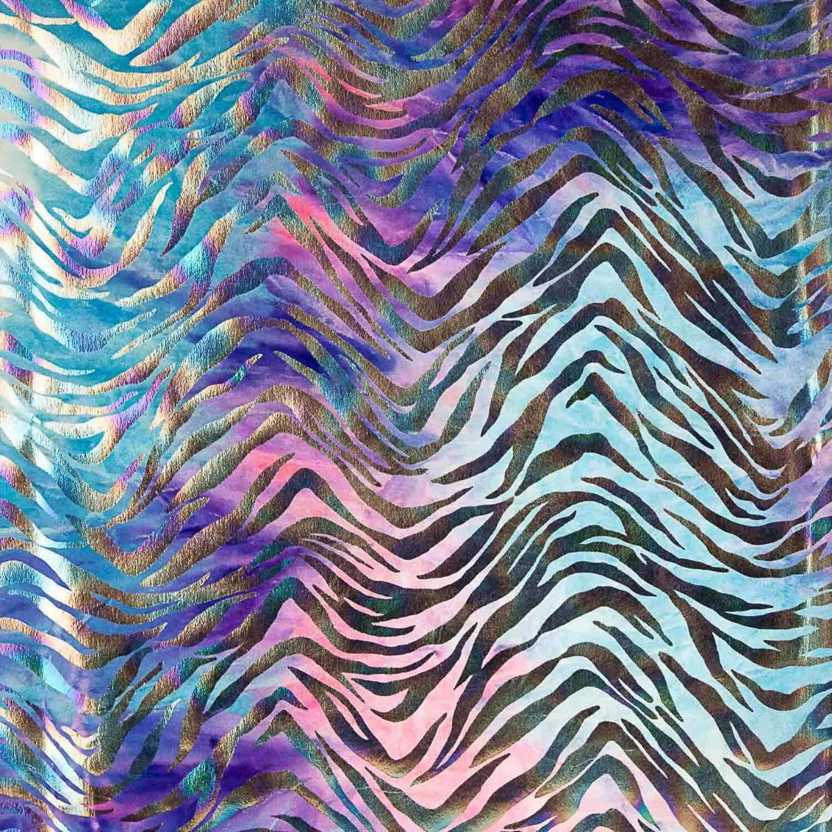 Lycra Velour Zebra Holográfica Lilás - Ribes y Casals