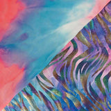 Lycra Velour Zebra Holográfica Lilás - Ribes y Casals