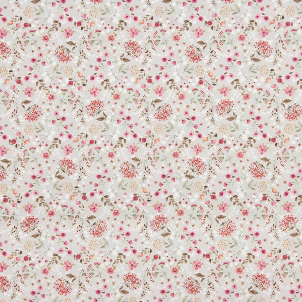 Viyela Algodão Flores de Sonho Cinza - Ribes y Casals