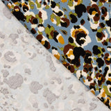Malha de viscose com animal print abstrato azul - Ribes y Casals