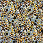 Malha de viscose com animal print abstrato azul - Ribes y Casals
