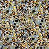 Malha de viscose com animal print abstrato azul - Ribes y Casals