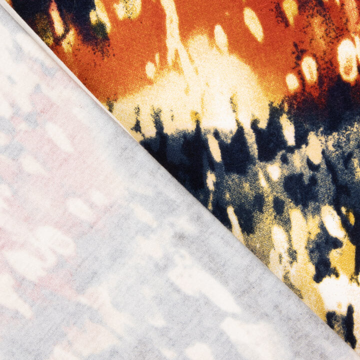 Malha de viscose Pinceladas Abstratas Multicoloridas - Ribes y Casals