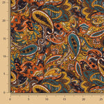 Malha de viscose com estampado Paisley multicolorido - Ribes y Casals