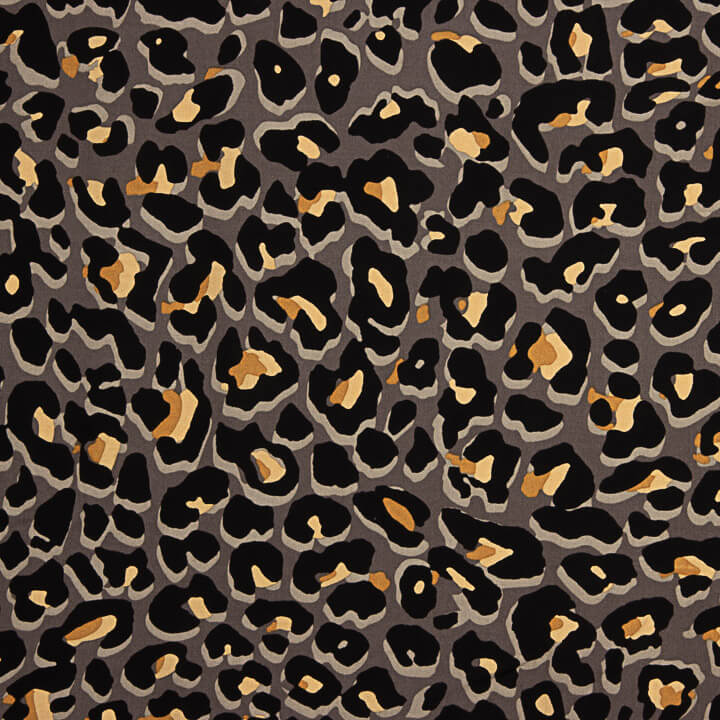 Viscose com padrão de leopardo cinzento - Ribes y Casals