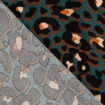 Viscose com padrão de leopardo, cor petróleo - Ribes y Casals