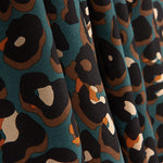 Viscose com padrão de leopardo, cor petróleo - Ribes y Casals