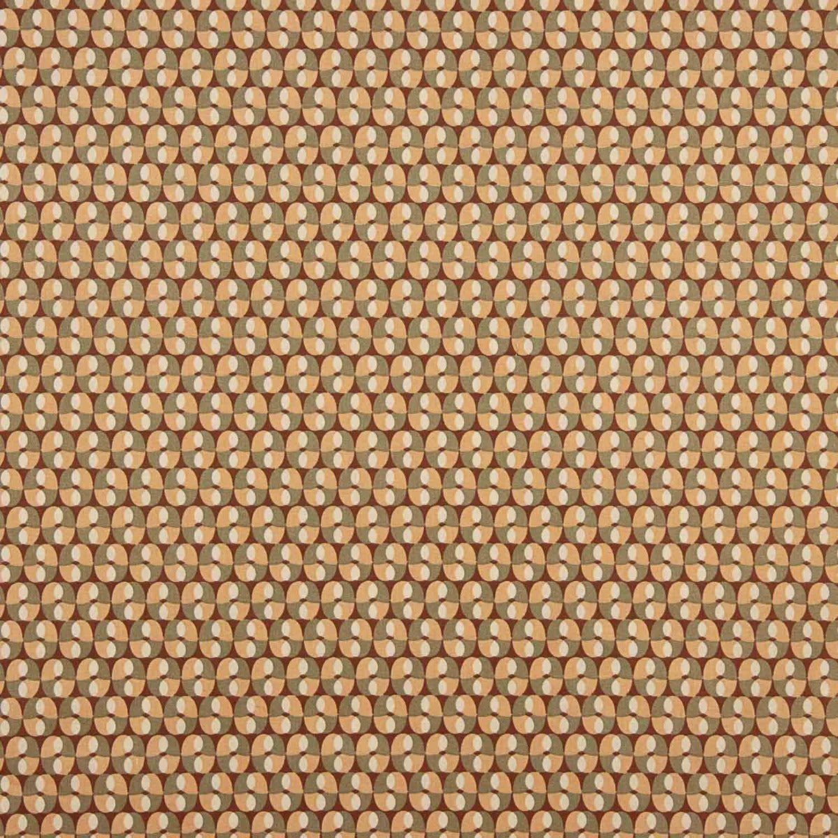 Algodão Percal Retro Kaky-Rosa - Ribes y Casals