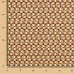 Algodão Percal Retro Kaky-Rosa - Ribes y Casals