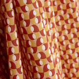 Algodão Percal Retro Ocre-Rosa - Ribes y Casals