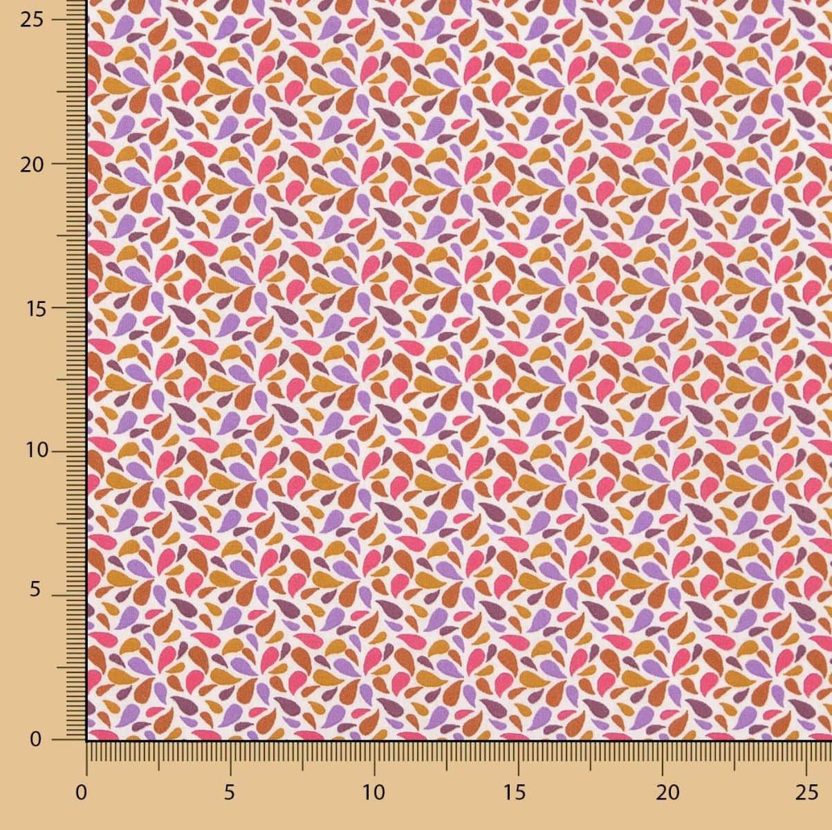 Algodão Percal Pétalas Caramelo - Ribes y Casals