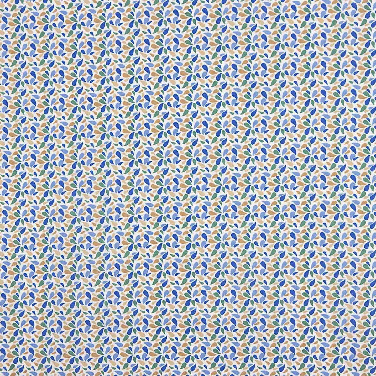 Algodão Percal Pétalas Azul-Verde - Ribes y Casals