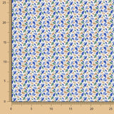 Algodão Percal Pétalas Azul-Verde - Ribes y Casals