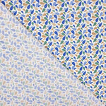 Algodão Percal Pétalas Azul-Verde - Ribes y Casals