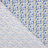 Algodão Percal Pétalas Azul-Verde - Ribes y Casals