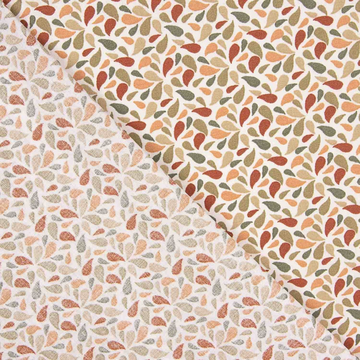 Algodão Percal Pétalas Rosa-Kaky - Ribes y Casals