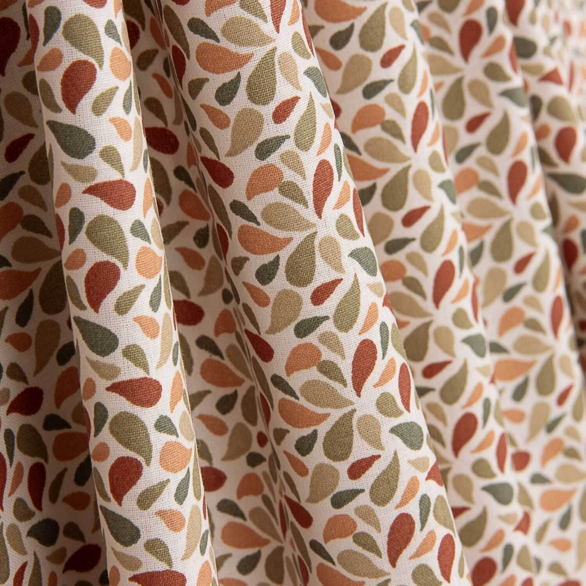 Algodão Percal Pétalas Rosa-Kaky - Ribes y Casals