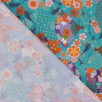 Popeline de algodão estampado com leques - Ribes y Casals