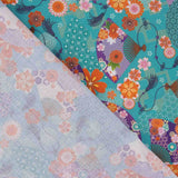 Popeline de algodão estampado com leques - Ribes y Casals