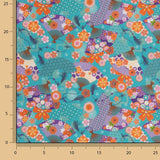 Popeline de algodão estampado com leques - Ribes y Casals