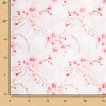 Popeline de algodão estampado Sakura Aquarela - Ribes y Casals