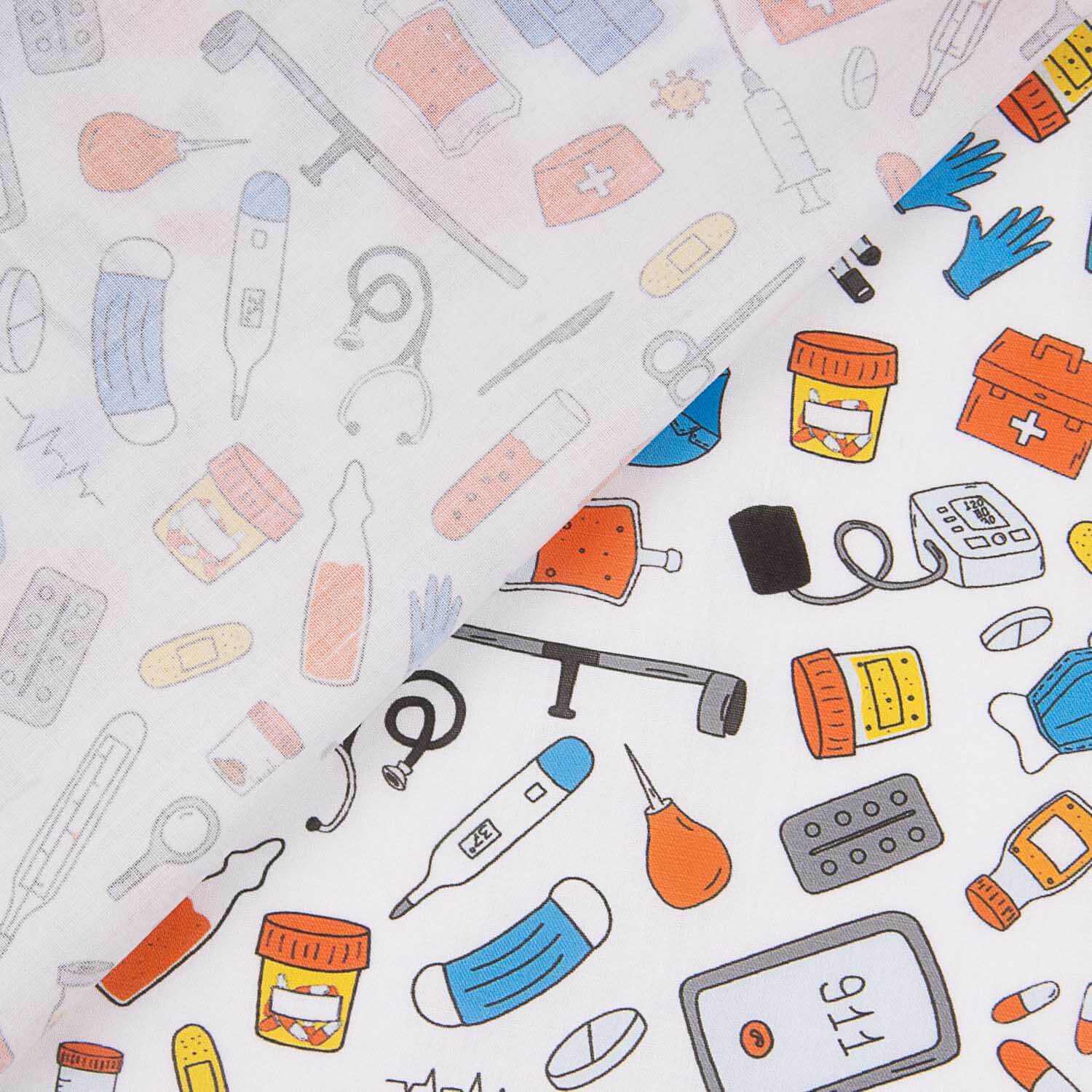Popeline de algodão estampado Utensílios médicos - Ribes y Casals