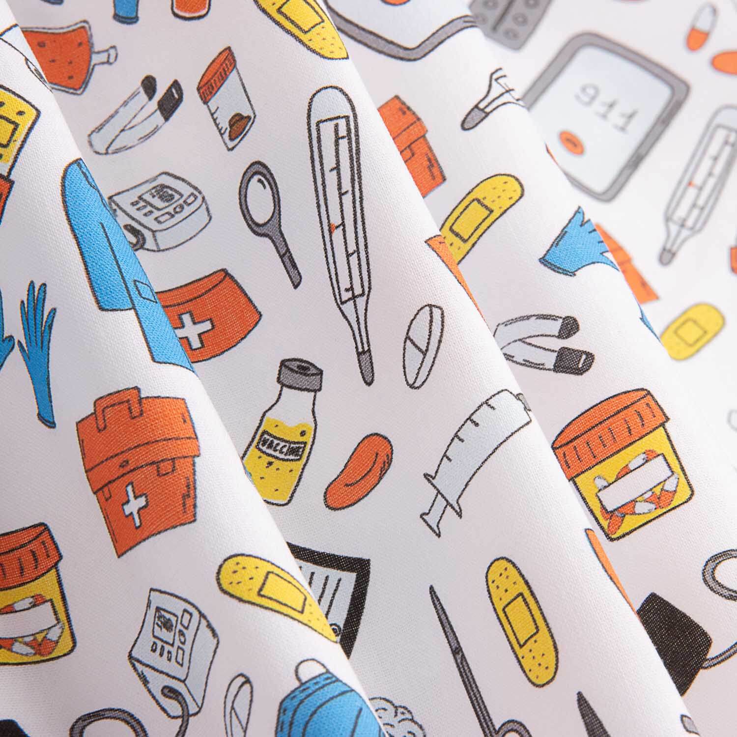 Popeline de algodão estampado Utensílios médicos - Ribes y Casals