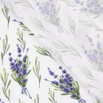 Popeline de algodão estampado com flores lavanda - Ribes y Casals