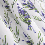 Popeline de algodão estampado com flores lavanda - Ribes y Casals
