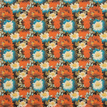 Popeline de algodão estampado com flores orientais - Ribes y Casals