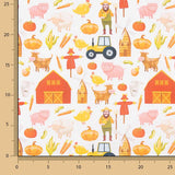 Popeline de algodão estampado Granja Infantil - Ribes y Casals