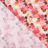 Popeline de algodão estampado com flores aquarela rosa - Ribes y Casals