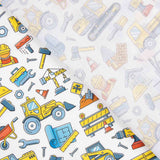 Popelina de Algodão Estampada Construção Infantil - Ribes y Casals