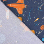 Popelina de Algodão Estampada Espaço Infantil - Ribes y Casals