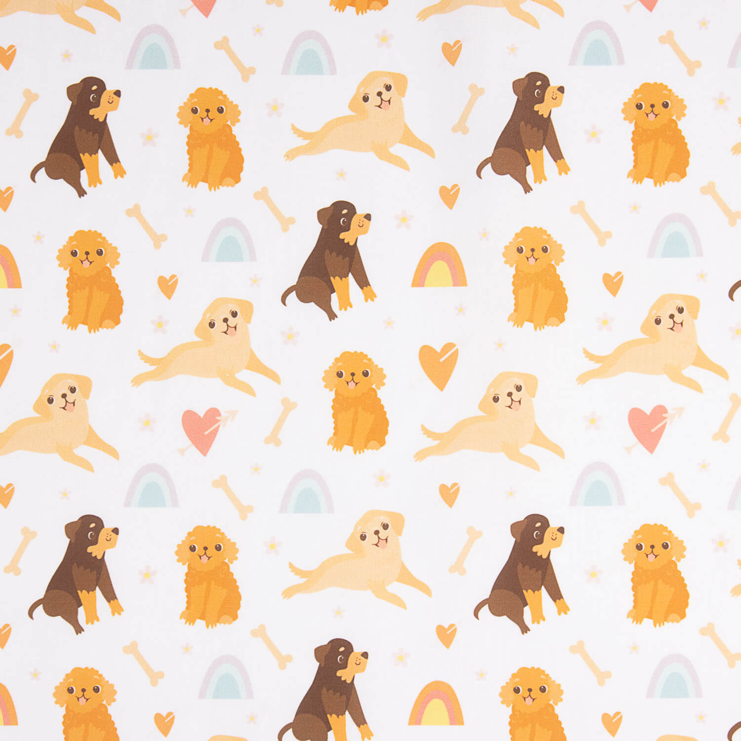 Popelina de Algodão Estampada Cãezinhos Infantil - Ribes y Casals