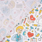 Popeline de algodão estampado para médicos infantis - Ribes y Casals