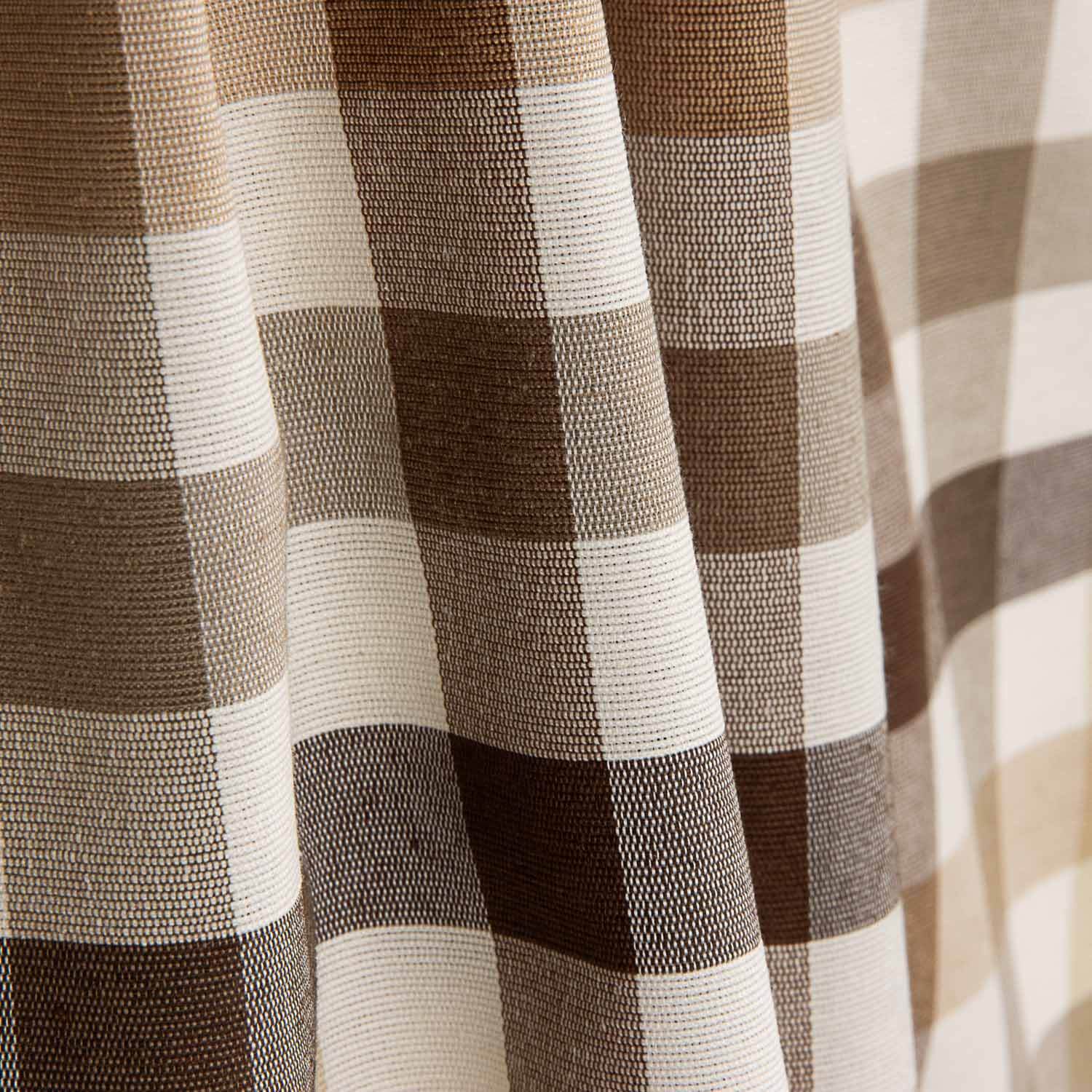 Lona Quadrados Multicoloridos Castanhos - Ribes y Casals