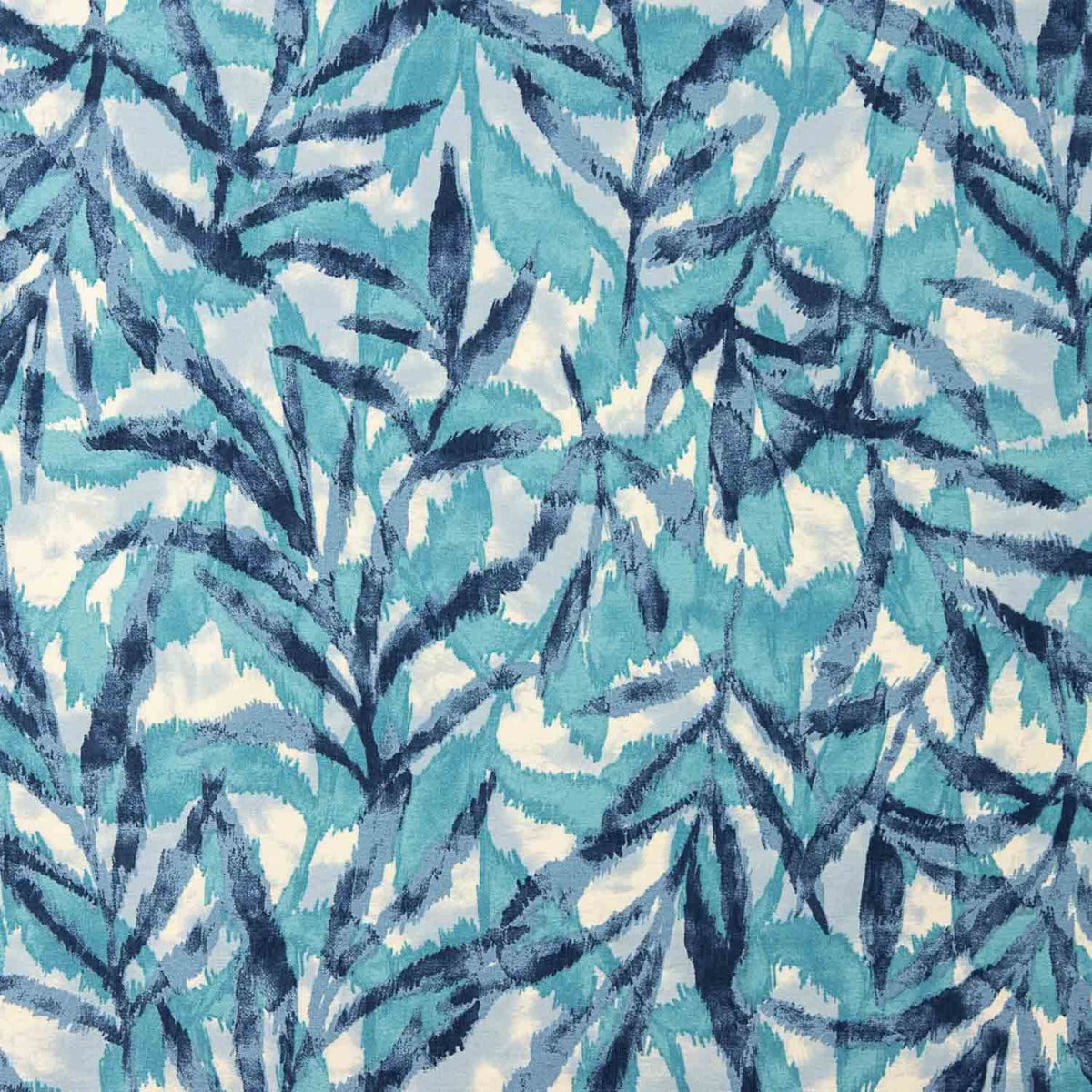 Crepe Viscose Jungle Chic Azul - Ribes y Casals